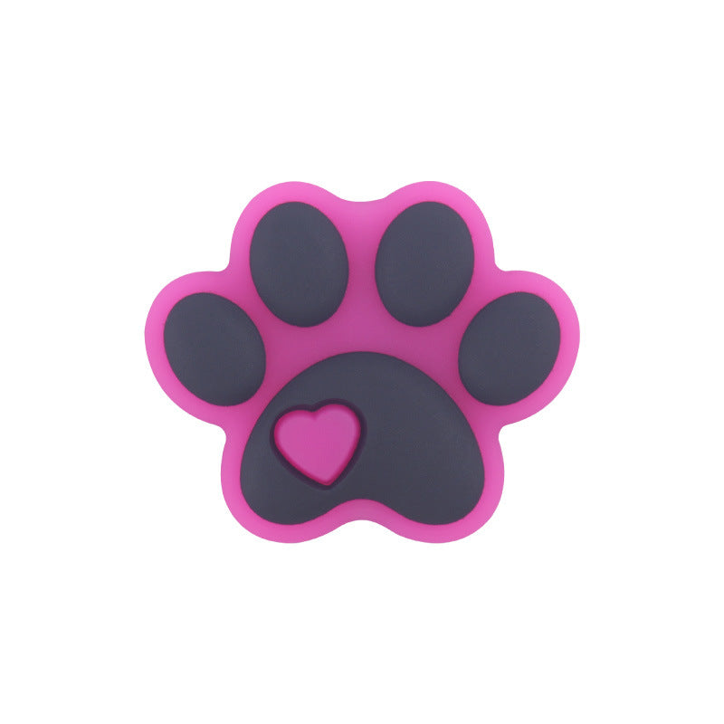 Wholesale of 3PCS Cartoon Dog Paw Silicone Focal Beads